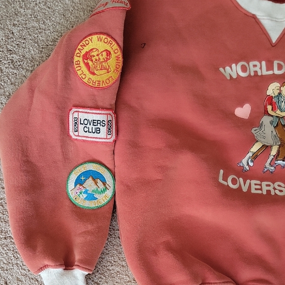 Dandy Worldwide  Women's Crewneck Sweater - Coral - Picture 2 of 12